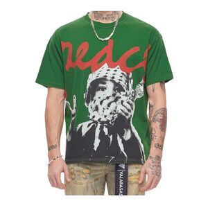 Valabasas Crew Neck T-Shirt Peace/Purge Mens Green VLBS-VT1-1105